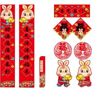 Set de 9 decoratiuni pentru Anul nou Chinezesc Mivpd, hartie, multicolor 123920757