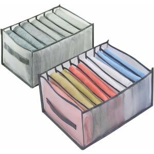 2er-Set Yxhzvon Kleiderorganizer, Nylon, grau 123920866 - Garderobenorganizer