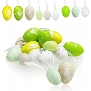 Set de 21 oua pentru Paste Bseical, plastic, multicolor, 4/5/6 cm 123921679 - Decorațiuni de Paște