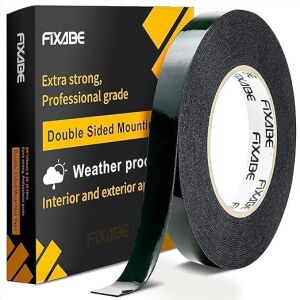 D'Aniello - Bandă Dublu Adezivă - Spumă Acrilică - Negru - 80cm 123923189 - Accesorii de birou