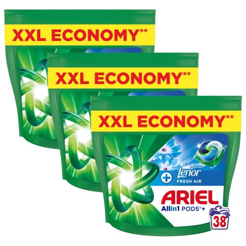 Ariel Allin1 Pods+ Touch of Lenor Fresh Air mosókapszula, XXL Economy kiszerelés