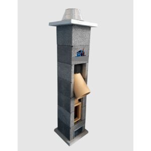 Cos de fum ceramic complet ECOHorn profesional, inaltime 8 metri, diametru interior 200 mm, cu unghi de conectare la cos de 45 de grade, invelis din beton diametru 350 x 350 mm, conceput pentru evacuarea naturala a gazelor de ardere din sobe, seminee, boilere și alte surse de caldura, calitate excelenta, garantie 30 ani! 123924434