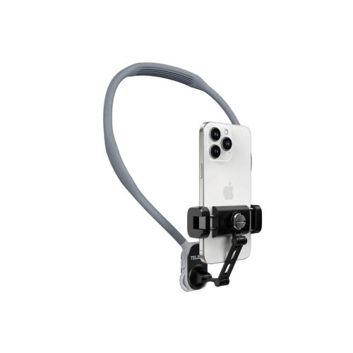Suport de gât magnetic TELESIN S2-HNB-02 care ține un iPhone