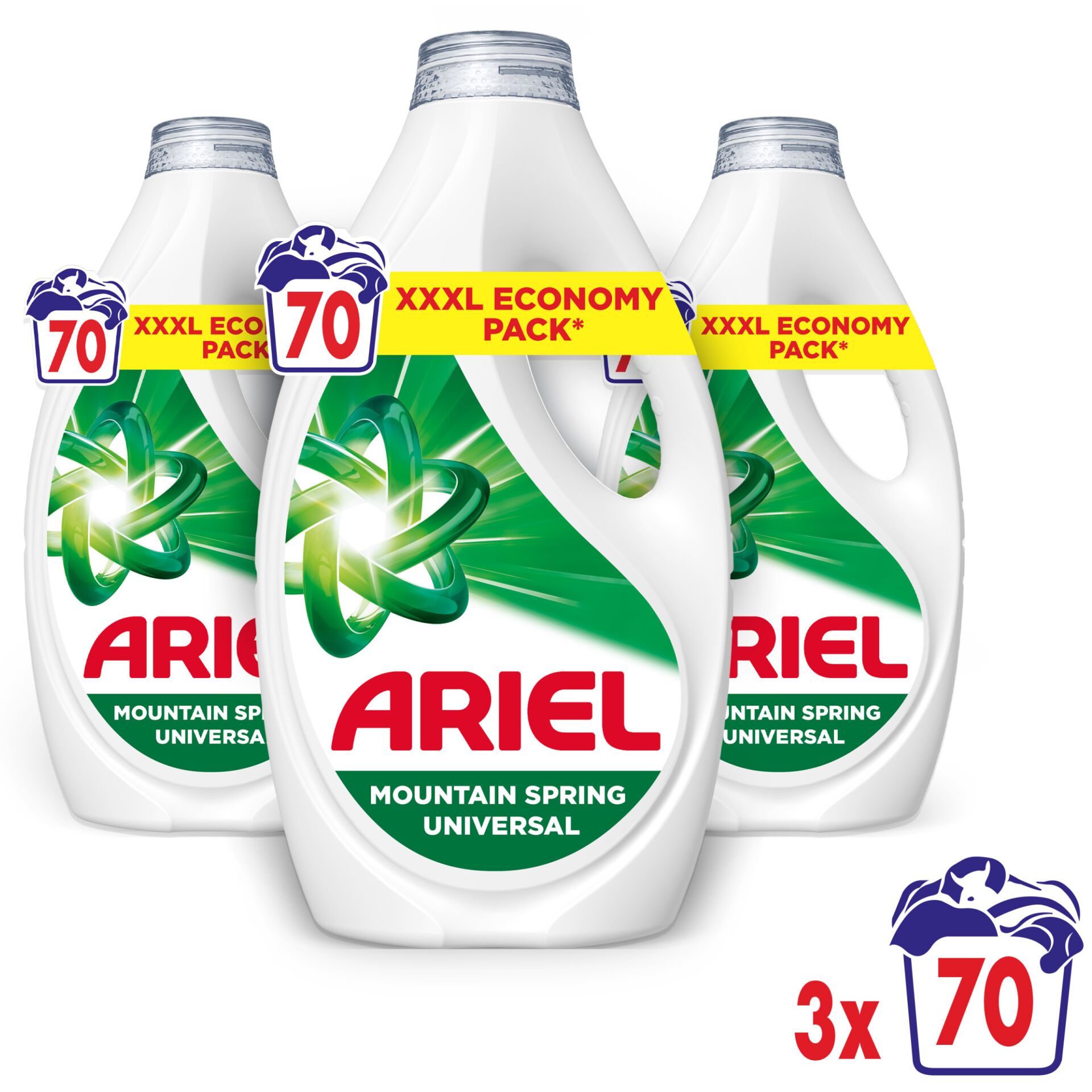 E-shop Ariel Mountain Spring tekutý prací prostriedok 3x3,15L - 210 praní