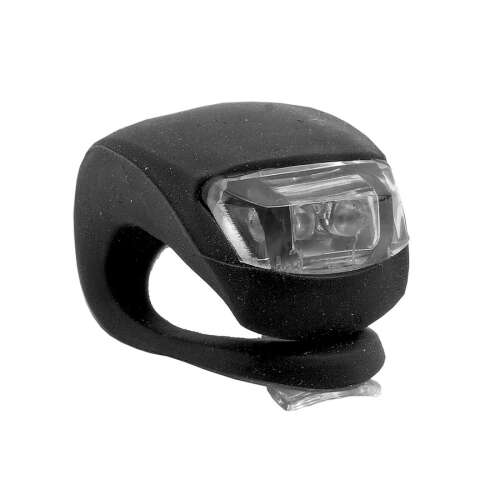 Schwarzes Silikon-Fahrrad-Rücklicht mit 2 LEDs