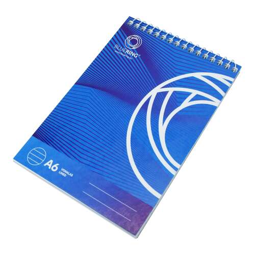 Bluering A6 lined notebook, 60 pages, spiral bound