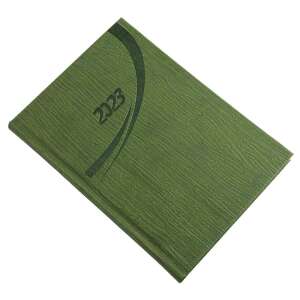 Zöld 2023-as heti határidőnapló műbőr borítóval - REALSYSTEM