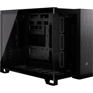 Corsair 2500X Mini Tower PC Ház - Fekete, ferde nézet - Corsair