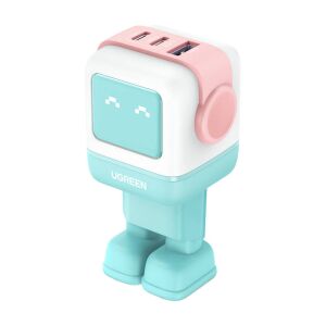 Ugreen Nexode Robot GaN 65W Fali Töltő 2 USB-C és 1 USB-A Porttal - Ugreen