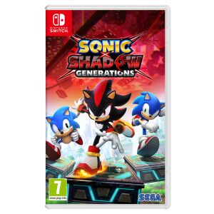 Sega Sonic X Shadow Generations Nintendo Switch játék borítója Soniccal, Shadowval és Klasszikus Soniccal - Sega