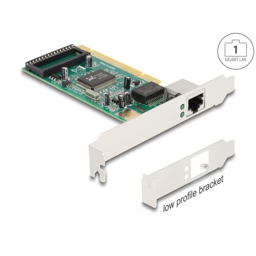 DeLock 88084 RJ45 PCI-E Gigabit Hálózatikártya 123932134