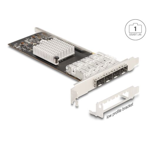 DeLock 88342 PCI-E 4 portos Gigabites SFP Portbővítő kártya 123932273