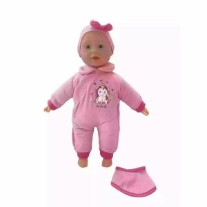 Bambolina Magyarul beszélő játékbaba előkével 34 cm