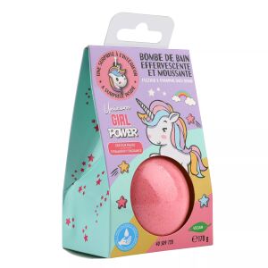 Varázslatos Meglepetés Unicorn Girl Power Jahodová bomba do kúpeľa v balení - Hračky do kúpeľa