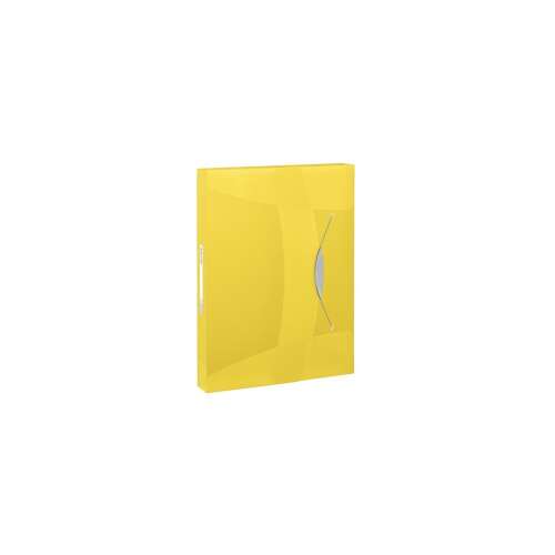 Esselte Vivida Jumbo A4 yellow rubber folder, 40mm spine