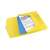 Esselte Vivida Jumbo A4 yellow rubber folder with documents inside