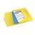 Esselte Vivida Jumbo A4 yellow rubber folder with documents inside