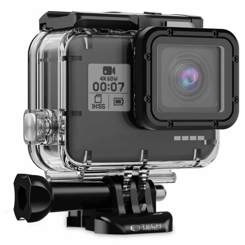 GoPro HERO 5 / 6 / 7 vízálló tok, Tech-Protect átlátszó műanyag tok, elülső nézet