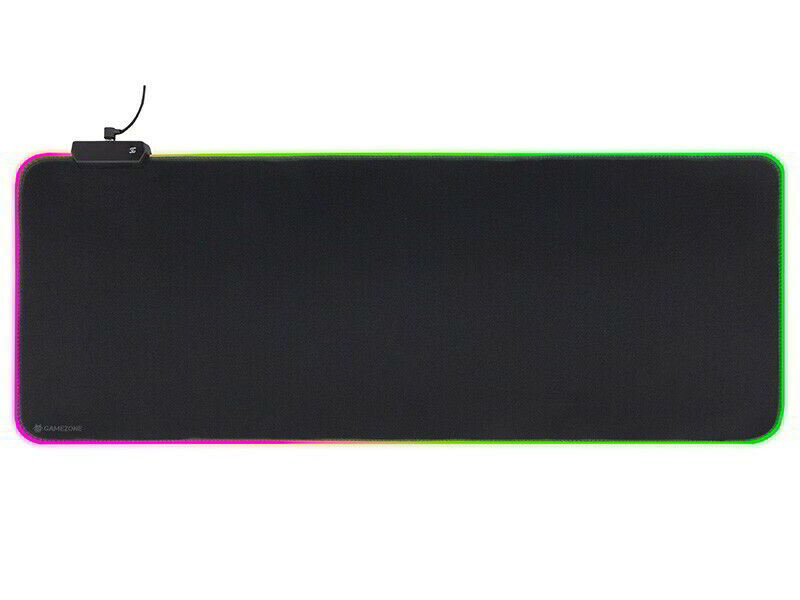 Tracer Maxi RGB, GameZone, 800 x 300 mm, RGB osvetlenie, látka, protišmyková, čierna, podložka pod klávesnicu a myš