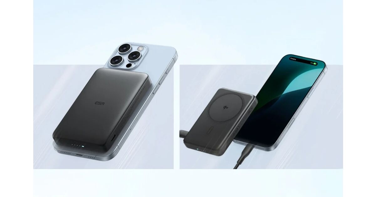 ESR Qi2 MagSlim Powerbank 10000 mAh (black) | Pepita.com