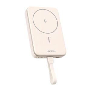 Ugreen 35341 Rózsaarany Mágneses Vezeték Nélküli Power Bank beépített USB-C kábellel - Ugreen