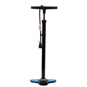 Pump with pressure gauge black with blue insert