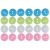 Kunststoffknöpfe, selbstklebend, pastellfarben, 66 Stück 123968710