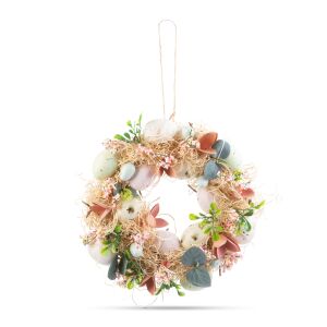 Bewello 30 cm-es húsvéti tojáskoszorú, tavaszi ajtódísz - Ajtódísz