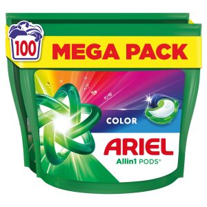 Ariel Allin1 Pods Color Laundry Detergent Capsules, 100 count Mega Pack - Detergent capsule & tablet