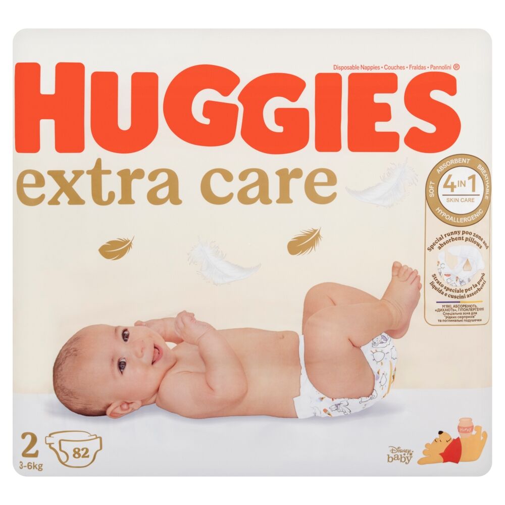 Huggies Extra Care Nadrágpelenka 3-6 kg Newborn 2 (82db)