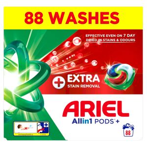 Ariel Allin1 PODS+ Laundry Detergent Capsules, Extra Stain Removal, 88 washes - Detergent capsule & tablet