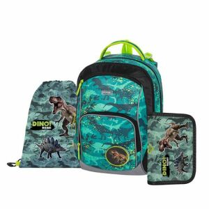 Dino Roar Schulranzen-Set mit Rucksack, Federmäppchen und Turnbeutel - Schulranzen-Set