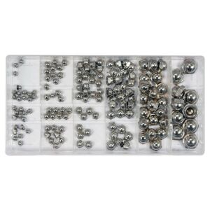 YATO SET MIT GESCHLOSSENEN/KAPPEN, METRISCH, 150 STÜCK M3, M4, M5, M6, M8, M10 YT-06775 124012533 - Mutterschrauben