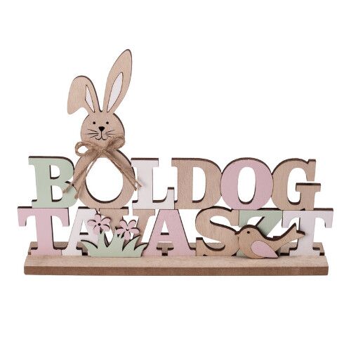 Dekoráció fa Boldog tavaszt felirattal 28x18 cm 124012790