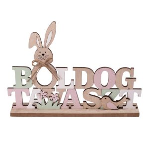 Dekoration - Häschen mit der ungarischen Aufschrift "Fröhlichen Frühling" - 28 x 18 cm 124012790 - Iris