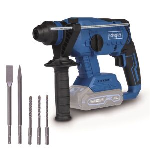 Ciocan rotopercutor cu acumulator Scheppach BC-RHD230-X cu baterie și atașamente de burghiu/daltă - Scheppach