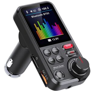 MusicTuner Bluetooth FM vysielač s QC 3.0 USB nabíjacím portom - Autoelektronika