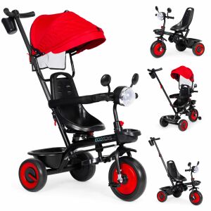 Ecotoys 3-in-1-Dreirad für Kinder, rot