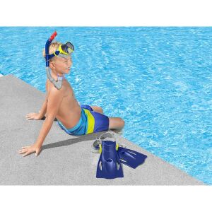 Gyerek búvárszett (maszk, snorkel, uszony) kék 7+ 37-41 124014194 - Búvár szett