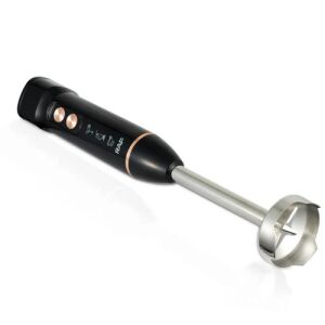 RAF R.273B Handmixer, schwarz und silber, 800W, Edelstahlmesser, einfach zu reinigen - Stabmixer
