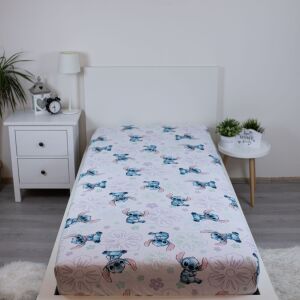 Cearșaf de pat cu elastic Disney Lilo & Stitch, cearșaf de pat din bumbac 90x200 cm - Lenjerie de pat
