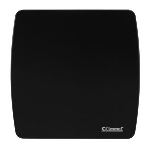 Ventilator de evacuare Commel de 120 mm, negru, vedere din față - Ventilator de ventilație