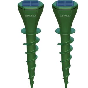 Set respingător cârtițe BIRAI BR01, alimentat solar, acoperire 360° - Insecticide