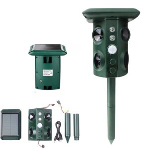 Aparat Anti-Cartite BIRAI BR02, 5 Moduri, Acoperire 360°, Raza pana la 700㎡, Baterie 200mAh, Incarcare Solara, Vibratii, Impermeabil IP65, Ultrasunete, Repelent Rozatoare, Protectie Gradina, 124024740 - Insecticide