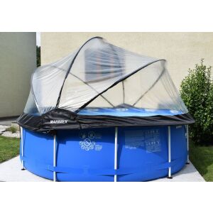 Marimex Pool House Control 3,05 m-es medence takaró, átlátszó kupola takaró a föld feletti medencékhez, védi az időjárástól és az UV-sugaraktól, melegen tartja a vizet - Medence takaró