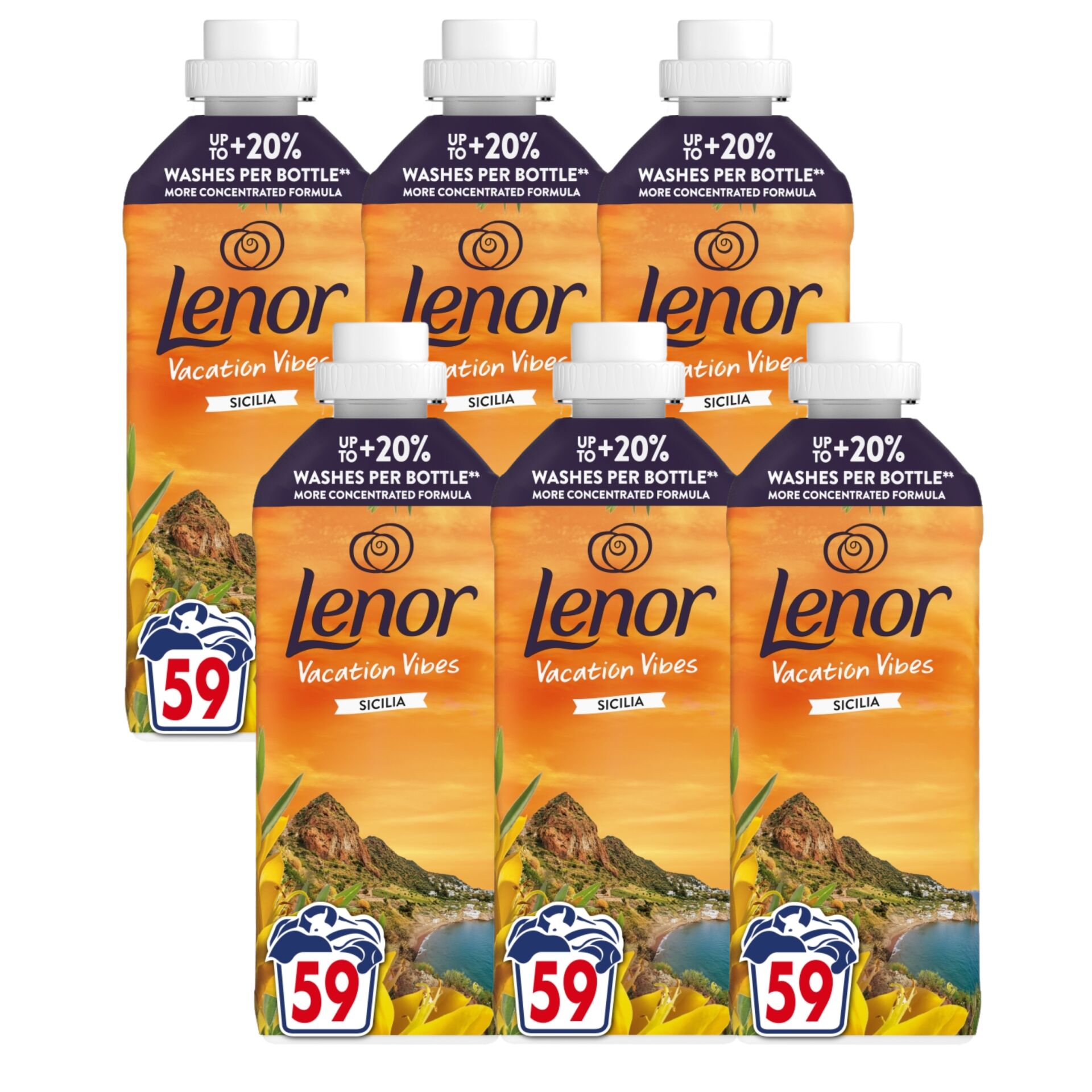 E-shop Lenor Sicilia prostriedok na oplachovanie textílií 354 pranie 6x1239ml