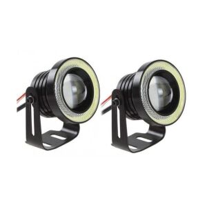 Set proiector LED cu lupă și Angel Eyes, Auto Moto, 64mm, pereche - Lumini auto
