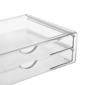 Átlátszó akril fiókos szervező két fiókkal, ideális smink és kozmetikumok tárolására - Kozmetikai rendszerező