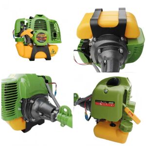 Procraft T4200 Pro kosa, viaceré uhly zobrazujúce motor, palivovú nádrž a reznú hlavu - Kosačky na trávu a orezávačky