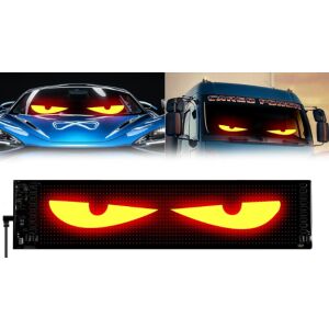 KASEVY Devils Eye Afișaj LED Inteligent pentru Camioane și Autoturisme, afișând afișajul pe o mașină și un camion - Lumini auto